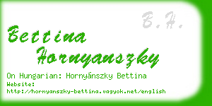 bettina hornyanszky business card