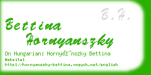 bettina hornyanszky business card